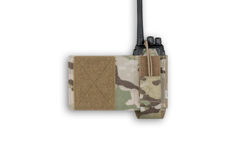 Warrior Assault Systems Wing Velcro Adjustable Radio Pouch - MultiCam - Front