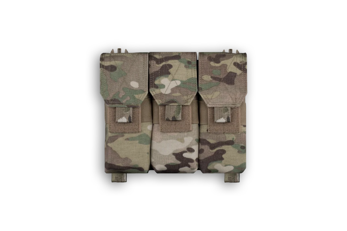 Warrior Assault Systems Triple Covered 556 Detachable Front Panel - MultiCam - Front