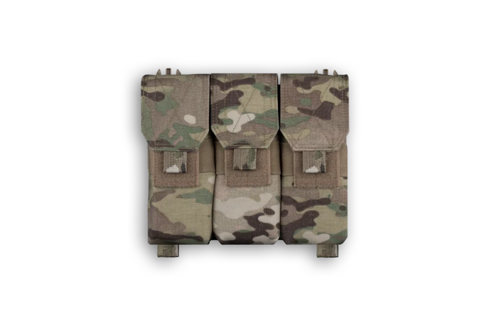 Warrior Assault Systems Triple Covered 556 Detachable Front Panel - MultiCam - Front