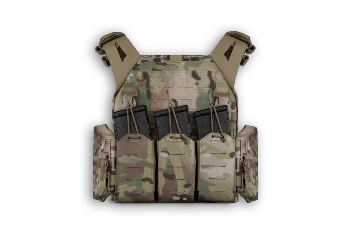 Warrior Assault Systems Laser Cut Low Profile Carrier LPC MK1 - V1 Solid Sides - MultiCam - Front