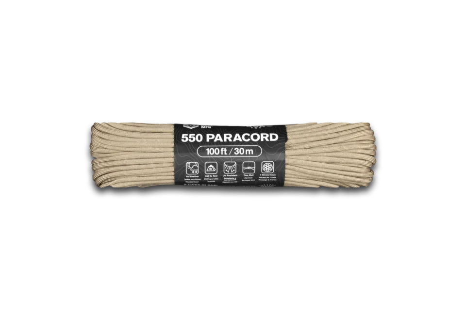 Atwood Rope 550 Paracord - 100 Feet - Tan