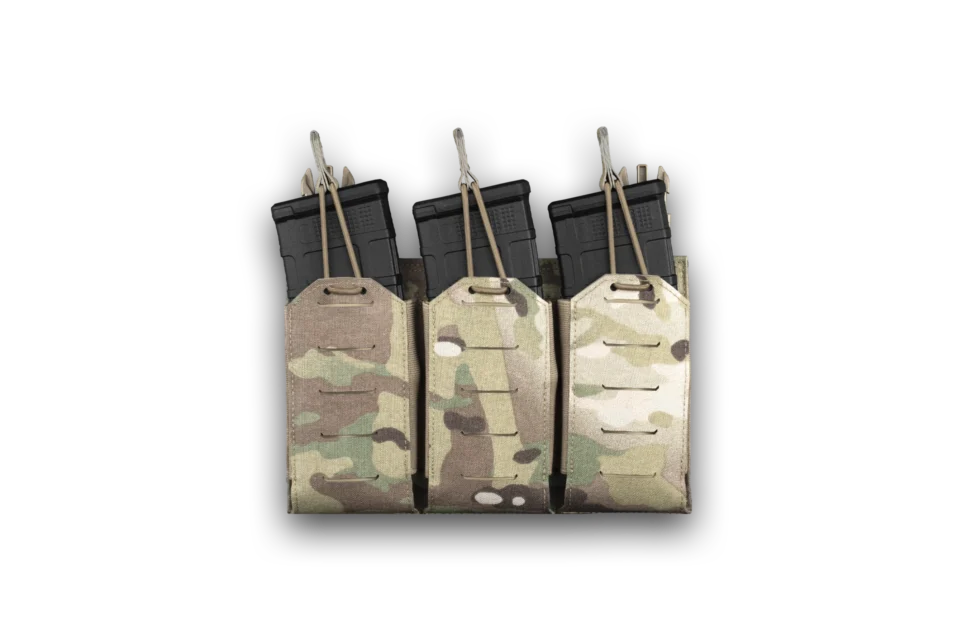 Warrior Assault Systems Triple Bungee 556 Detachable Front Panel - MultiCam - Front